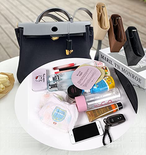 Lckaey Purse Organizer insert for Handbags 39 insert Organizer 1011brown-37.5 * 13 * 17cm - Image 4