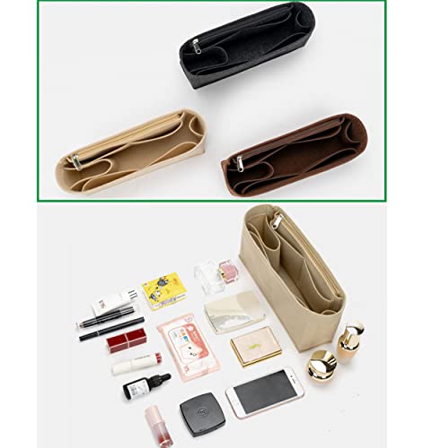 Lckaey Purse Organizer insert for Handbags 39 insert Organizer 1011brown-37.5 * 13 * 17cm - Image 5