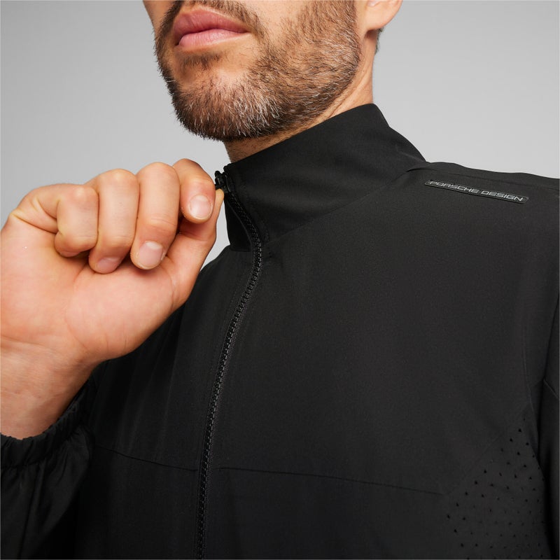 PUMA Porsche Design Mens Black Woven Tech Jacket - Image 3