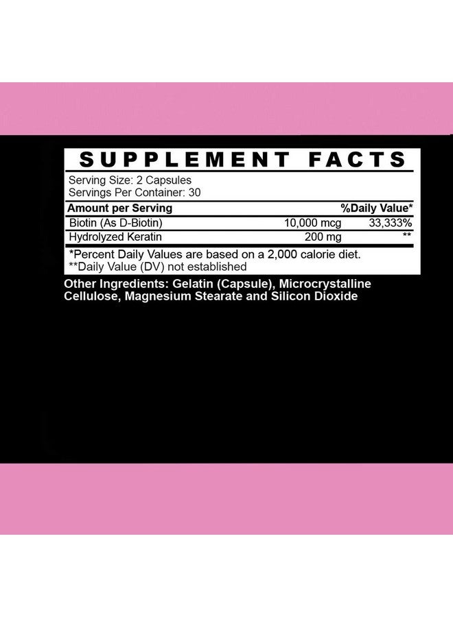 Angry Supplements Hair Envy 10,000 mcg Biotin + Keratin, Grow + Hydrate Hair, Strengthen Thicken Nails, Clear & Nourish Skin - Help Damaged Thinning Hair, (3-Bottles) - Image 5