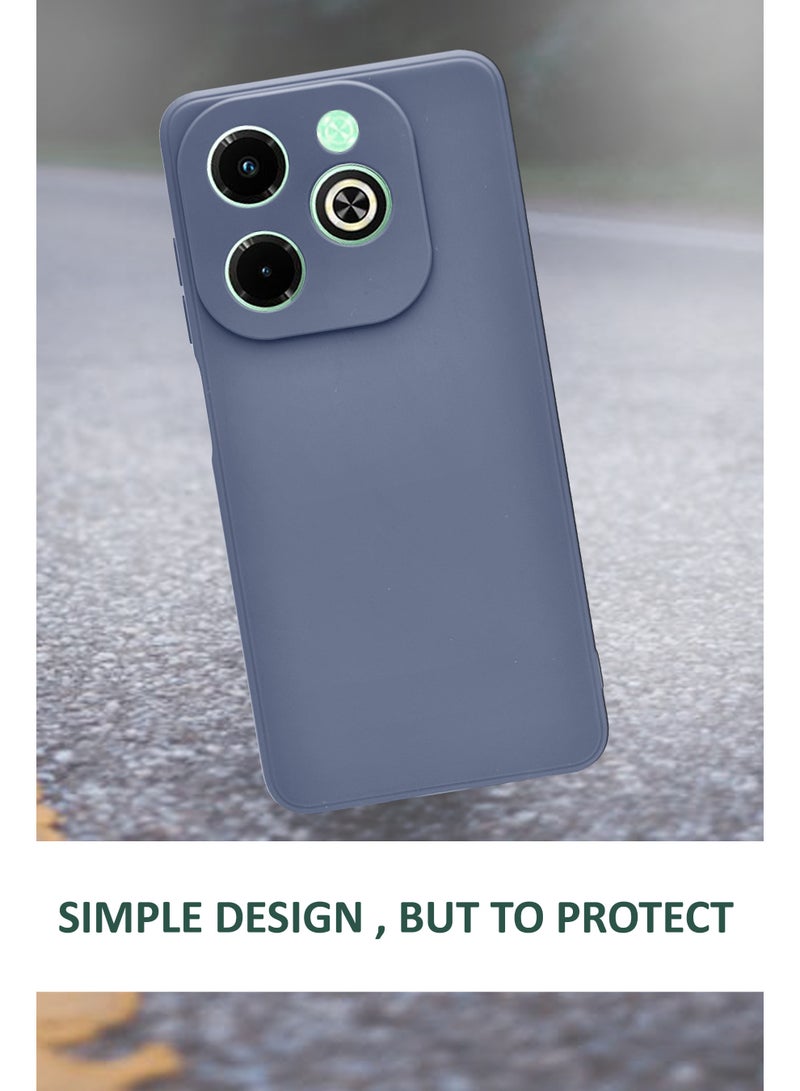 GMATE Infinix Hot 40i - Soft Flexible Silicone Protective Back Case Cover - Lavender Blue - Image 2