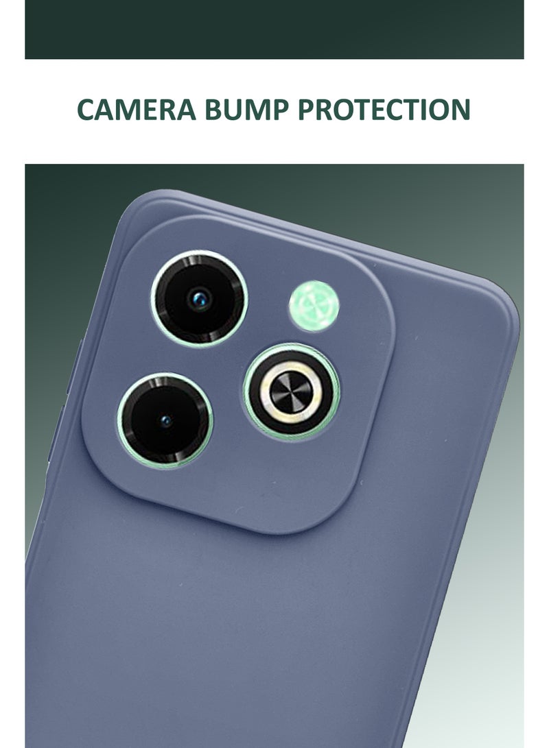 GMATE Infinix Hot 40i - Soft Flexible Silicone Protective Back Case Cover - Lavender Blue - Image 3