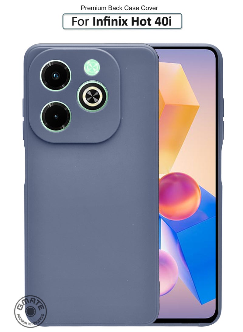 GMATE Infinix Hot 40i - Soft Flexible Silicone Protective Back Case Cover - Lavender Blue - Image 1