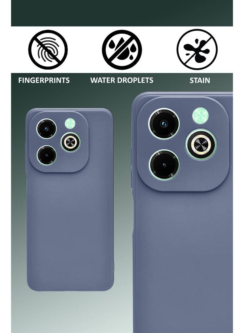GMATE Infinix Hot 40i - Soft Flexible Silicone Protective Back Case Cover - Lavender Blue - Image 4