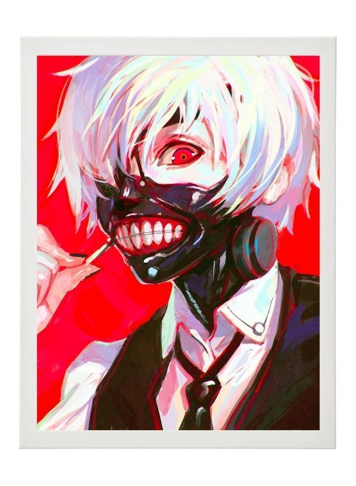 RKN Digital Wall Art Poster Frame Tokyo Ghoul Ken Kaneki 30X40 cm - Image 2