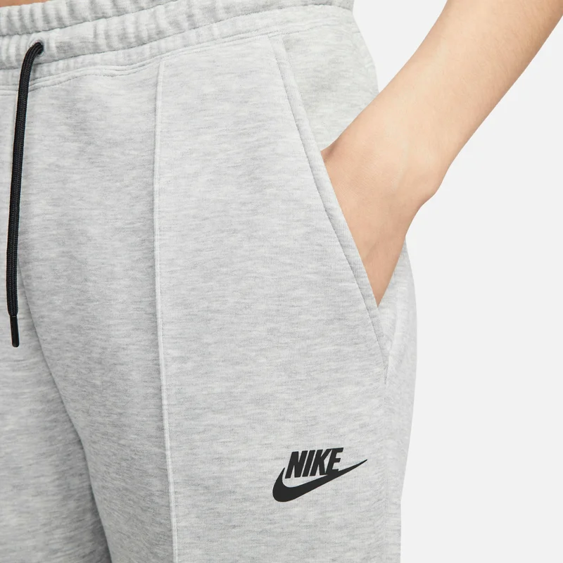 Nike light grey Women's Sportswear Tech Fleece Mid-Rise Joggers for Women | Best Price UAE