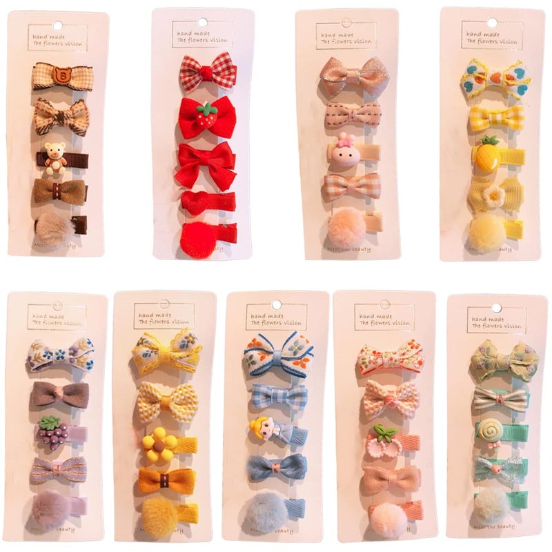 FZBNSRKO 25 Pcs Girl Hair Clips CuteBaby Girl Hair Bows Clips Candy Barrettes Hair Clips for Girls Toddlers Kids ChildrenRandom styles