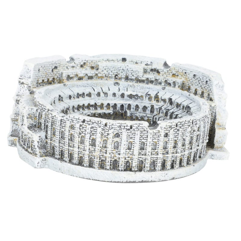 Ancient Roman Colosseum Ashtray Vintage Home Office Decor Resin Cigarette Tray - Image 2