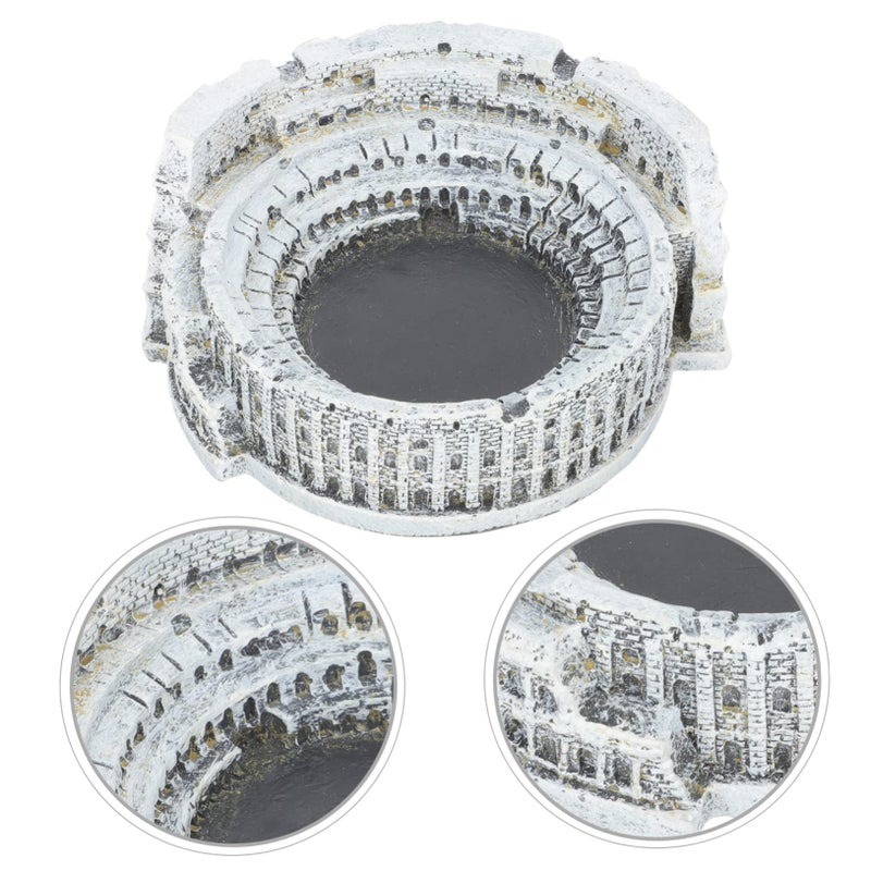 Ancient Roman Colosseum Ashtray Vintage Home Office Decor Resin Cigarette Tray - Image 5