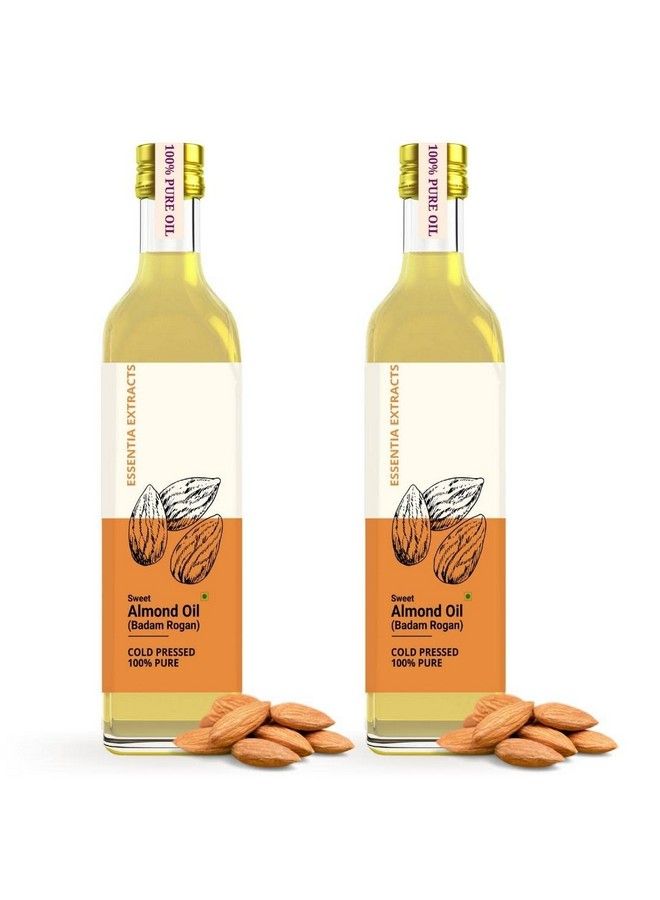 ESSENTIA EXTRACTS مجموعة ESSENTIA EXTRACTS من زجاجتين من زيت اللوز للأطفال، للتدليك للجسم والشعر، نقي ومعصور على البارد (25 مل + 25 مل) - Image 3