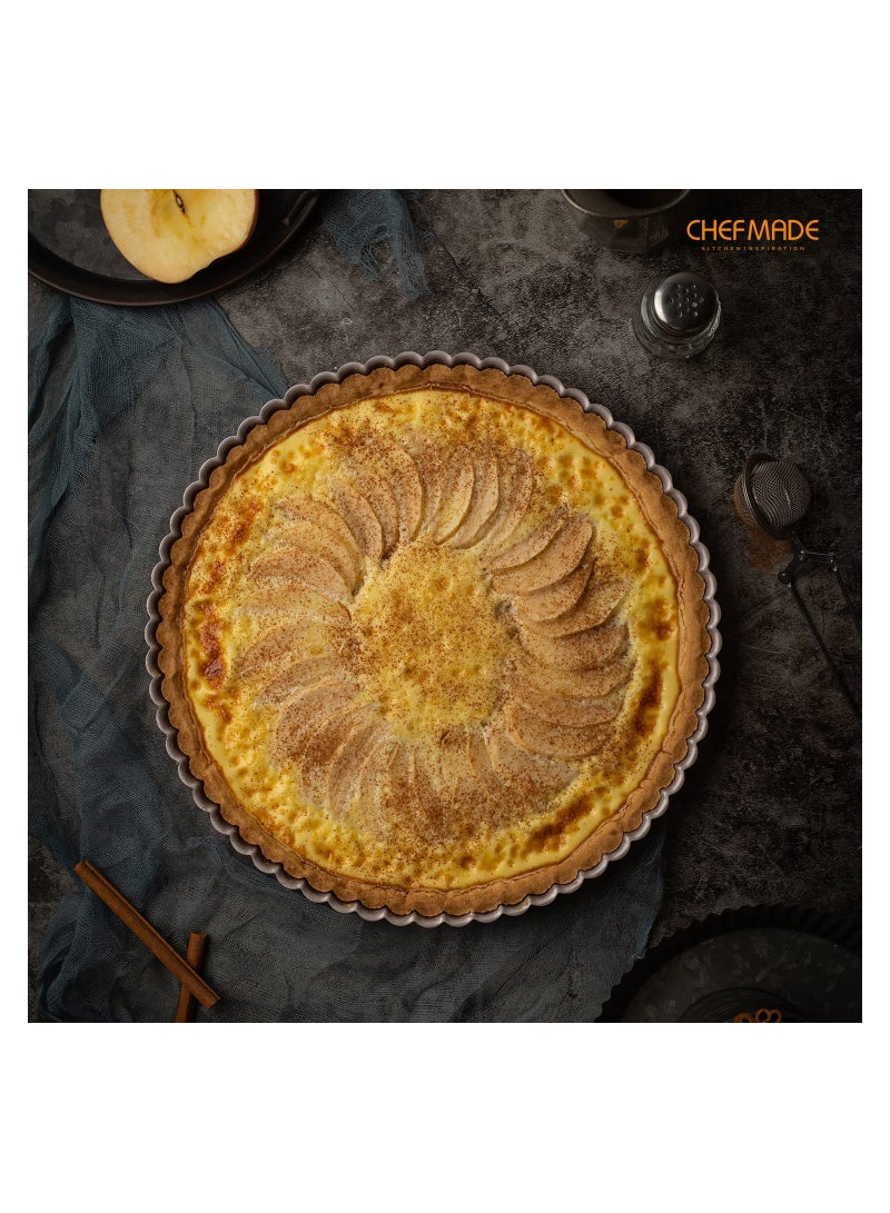 شيف ميد قالب تارت دائري 11 بوصة مع قاع فضفاض قابل للإزالة - Image 3