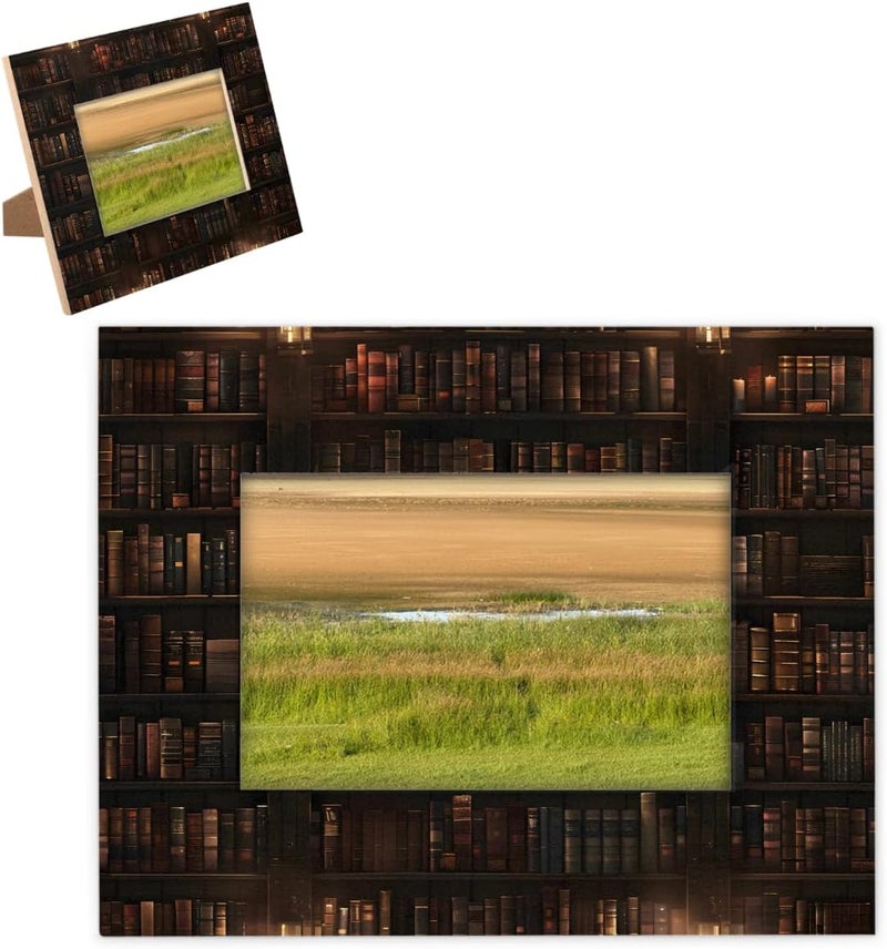 11x14inch Picture Frame Wood Bookshelf Education Book Photo Frames With Mat Wall And Tabletop Display Wall Hanging Photo Frame For Home DéCor And Family Friends Wedding Gift Ideas - Image 1