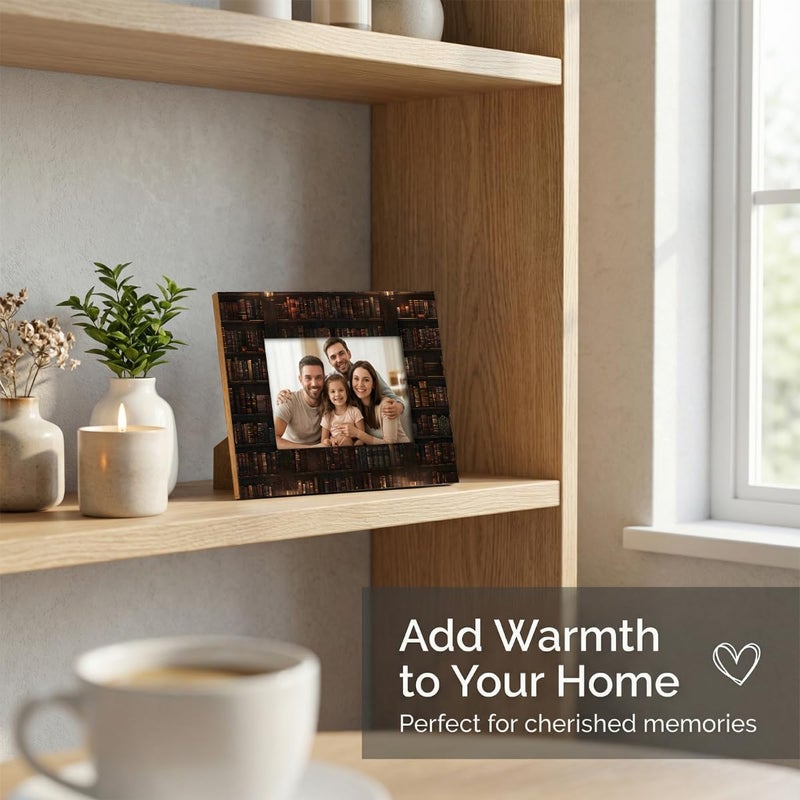11x14inch Picture Frame Wood Bookshelf Education Book Photo Frames With Mat Wall And Tabletop Display Wall Hanging Photo Frame For Home DéCor And Family Friends Wedding Gift Ideas - Image 5
