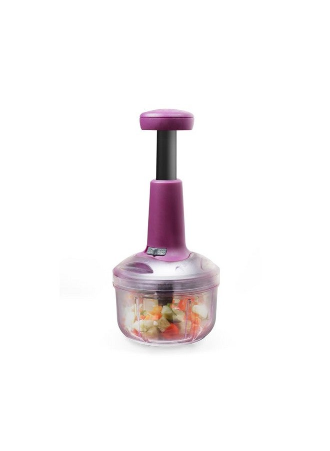 Impex Push Chopper for Kitchen Vegetables & Fruits | Multipurpose Hand Press Chopper with Lock & Unlock System| Quick Manual Hand Held Chopper Onion Cutter/Mixer - Image 1