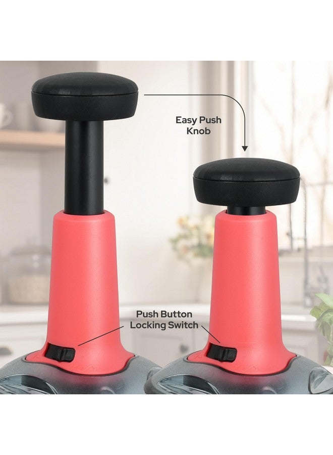 Impex Push Chopper for Kitchen Vegetables & Fruits | Multipurpose Hand Press Chopper with Lock & Unlock System| Quick Manual Hand Held Chopper Onion Cutter/Mixer - Image 4