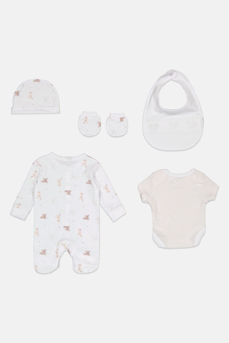Rock-A-Bye Baby Boutique Toddlers Boy 5 Pieces Allover Print Gift Set, Multicolor  - Image 2