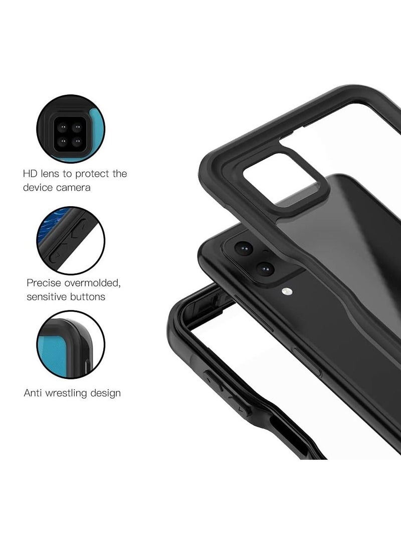 Generic - Samsung Galaxy A12 Waterproof Case with Built-in Screen Protector Dustproof Shockproof Drop Proof Heavy Duty Phone Case, Rugged Full Body Underwater Protective Cover for Samsung Galaxy A12 (Black) - Image 1