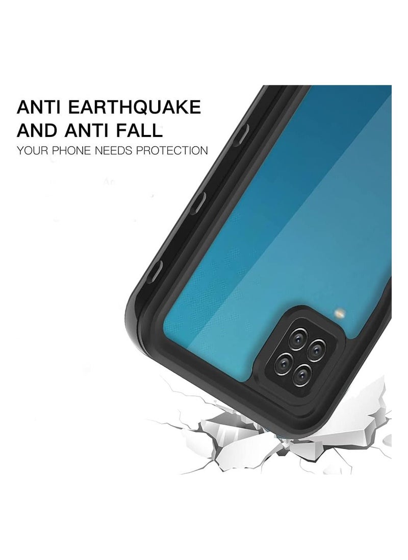 Generic - Samsung Galaxy A12 Waterproof Case with Built-in Screen Protector Dustproof Shockproof Drop Proof Heavy Duty Phone Case, Rugged Full Body Underwater Protective Cover for Samsung Galaxy A12 (Black) - Image 1