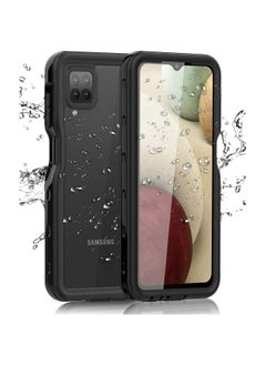 Samsung Galaxy A12 Waterproof Case with Built-in Screen Protector Dustproof Shockproof Drop Proof Heavy Duty Phone Case, Rugged Full Body Underwater Protective Cover for Samsung Galaxy A12 (Black)