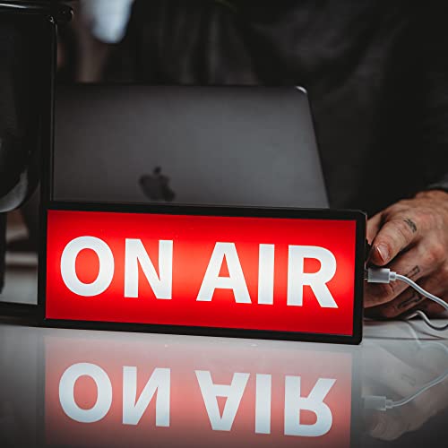 NPW On Air LED Retro Sign Light LED Desk Sign for Home Office Streamers YouTube Podcast Zoom Setup - Image 3