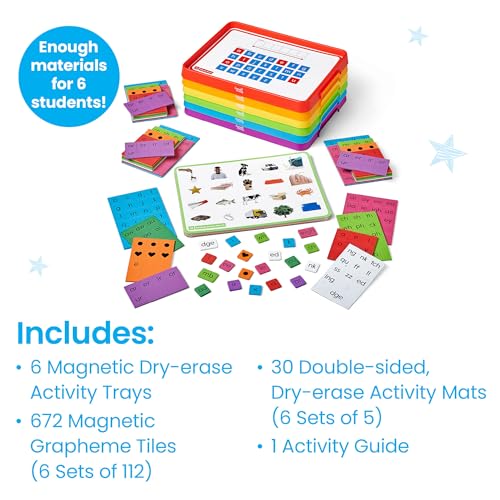 hand2mind Advancing Phonics Word Work Small Group Set, Magnetic Letter Tiles, Magnetic Letter Trays, Kindergarten Phonics Manipulatives, Phonemic Awareness, Science of Reading Classroom Materials - Image 2