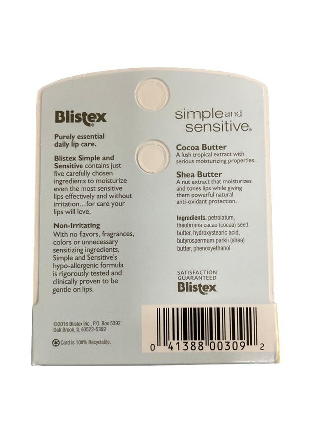 Blistex Special Pack Of 5 - Simple & Sensitive 0.15Oz - Image 2