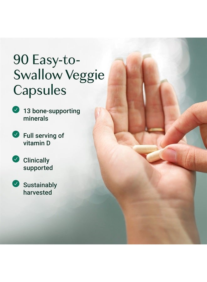 ALGAECAL Plant Based Calcium Supplement with Vitamin D3 (1000 IU) for Bone Strength, Contains 13 Minerals Supporting Bone Health, Organic Calcium for Women & Men, 90 Veggie Caps, 3 Month Supply - Image 4