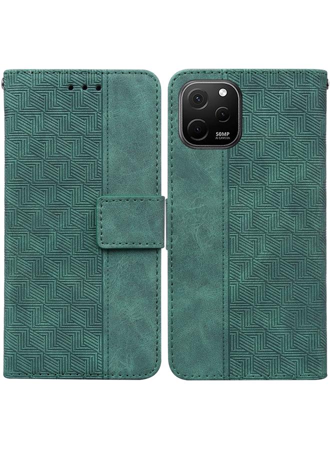Zaboon Case For Huawei nova Y61 / Enjoy 50z Geometric Embossed Leather Phone Case - Image 1