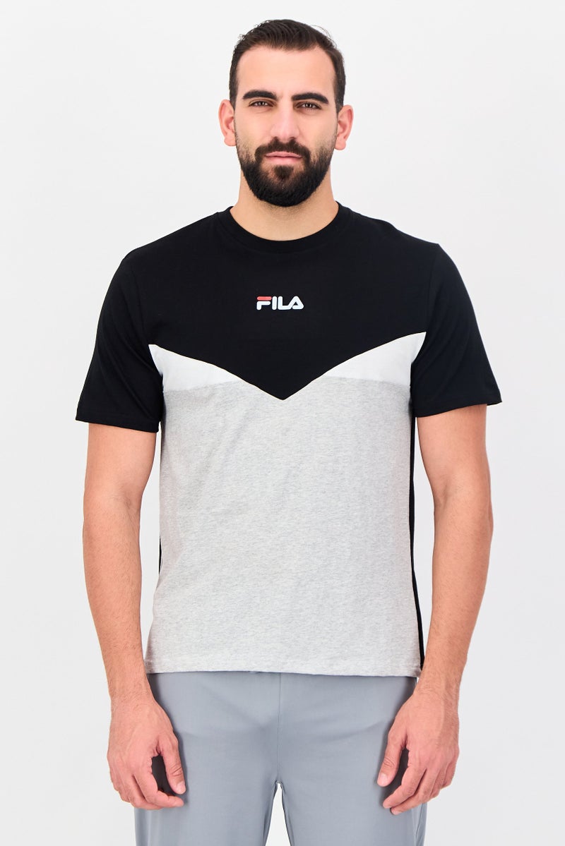 FILA Men Sportswear Fit Short Sleeve Outdoor T-Shirt, Multicolor - Image 1