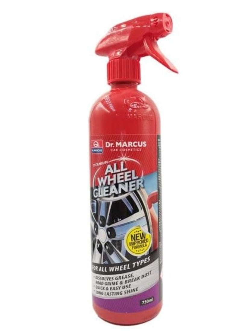 Dr.MARCUS Tire Cleaner And Polish, 750 ml, With Powerful Titanium Technology For Removing Stubborn Dirt, Swiss-Made, Suitable For All Types Of Rims And Tires.  - Image 1