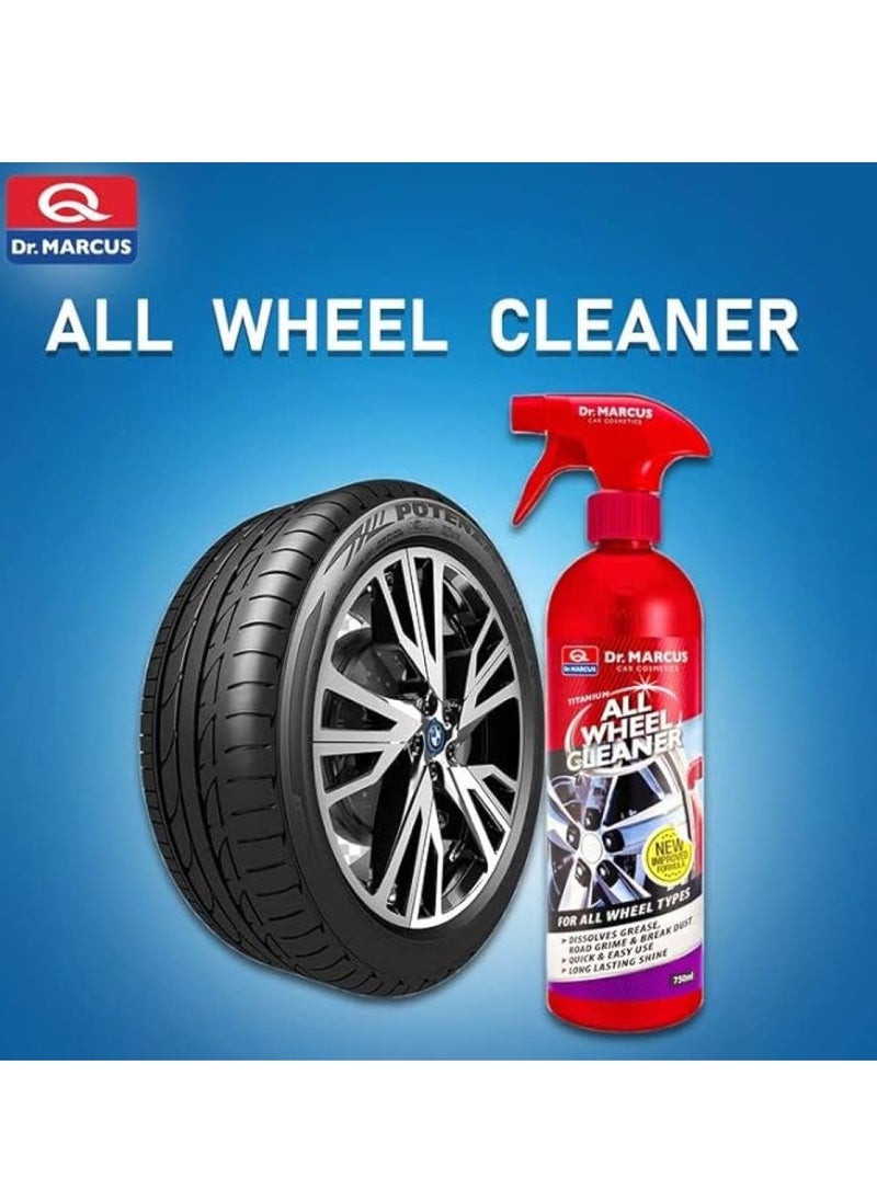 Dr.MARCUS Tire Cleaner And Polish, 750 ml, With Powerful Titanium Technology For Removing Stubborn Dirt, Swiss-Made, Suitable For All Types Of Rims And Tires.  - Image 4