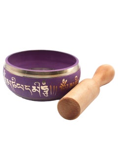 Alpine Crystals UAE Authentic Handcrafted Himalayan Singing Bowl Set – Small (170-191g) – Vibrant Purple – Includes Wooden Striker – Made in Nepal  - Image 1