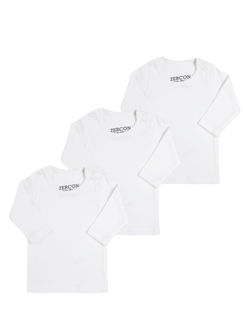 زيركون مجموعة مكونة من ثلاث فانلات بكم لحديثي الولادة - 11007 - Image 1