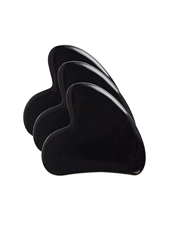 FENGSHUI AGATE Gua sha Face Massage Tools used for face, antiaging, Dark Circle, Acupressure and Massage. (Black Obsidian - Image 4