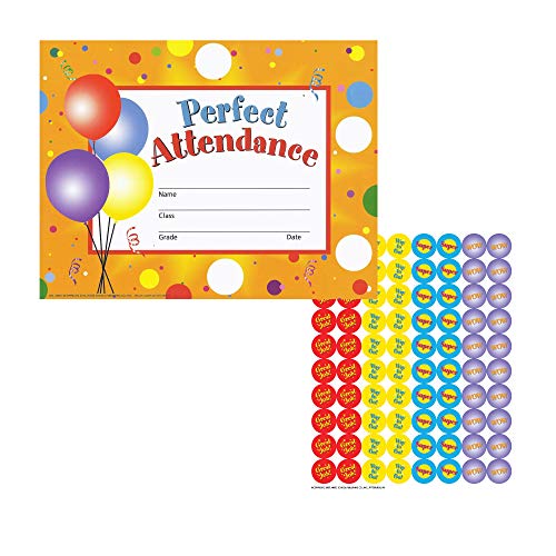 Hayes Perfect Attendance Stick-to-It Award Certificate, 11 x 8-1/2 inches - Image 1