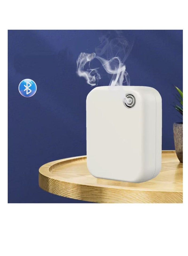  CityRiya-Long ناشر الزيت الأساسي الذكي بلوتوث, آلة العلاج بالروائح مع التحكم في التطبيق, نظام نشر سديم بلا ماء, رش البخور العطر للمنزل / الفندق / المكتب, توسيع رائحة منطقة كبيرة (A500-White) - Image 1