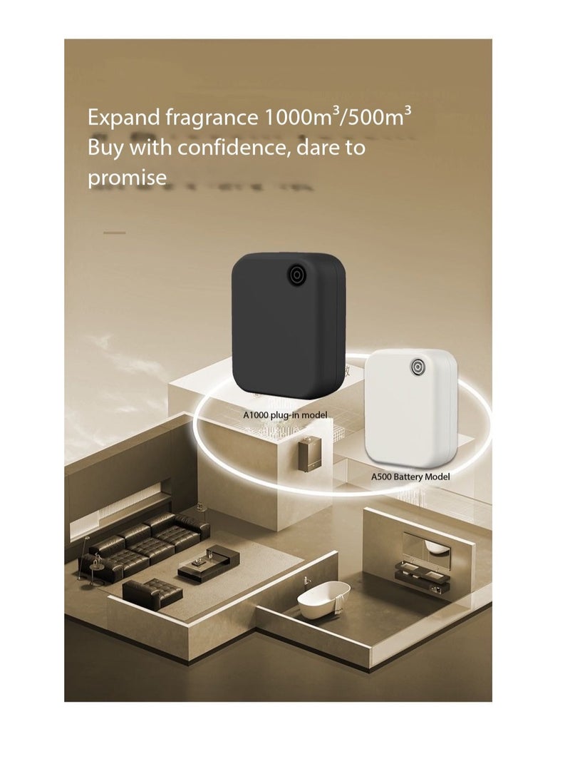  CityRiya-Long ناشر الزيت الأساسي الذكي بلوتوث, آلة العلاج بالروائح مع التحكم في التطبيق, نظام نشر سديم بلا ماء, رش البخور العطر للمنزل / الفندق / المكتب, توسيع رائحة منطقة كبيرة (A500-White) - Image 3