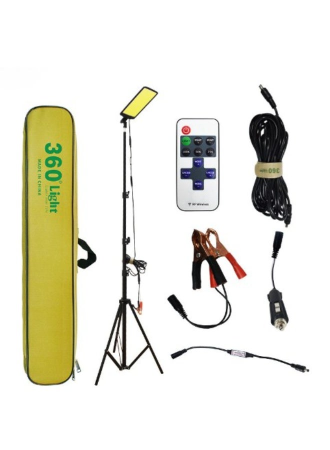Generic 360 led light with tripod for camping outdoors, with Carry bag, Remote control, Tripod mount with adjustable height (White light)  - Image 1