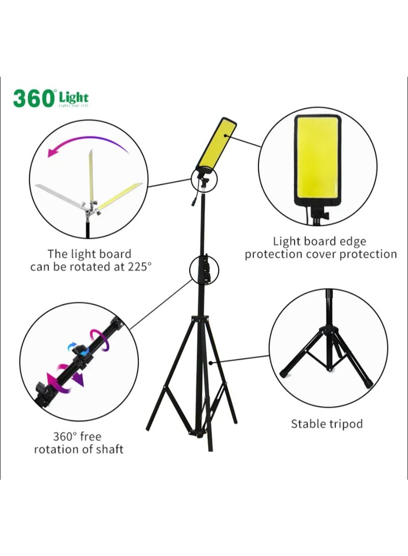 Generic 360 led light with tripod for camping outdoors, with Carry bag, Remote control, Tripod mount with adjustable height (White light)  - Image 5