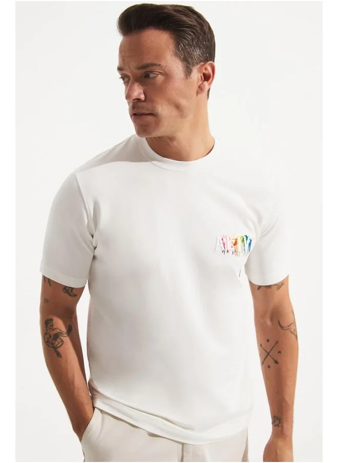 جون June Men Printed T-Shirt White