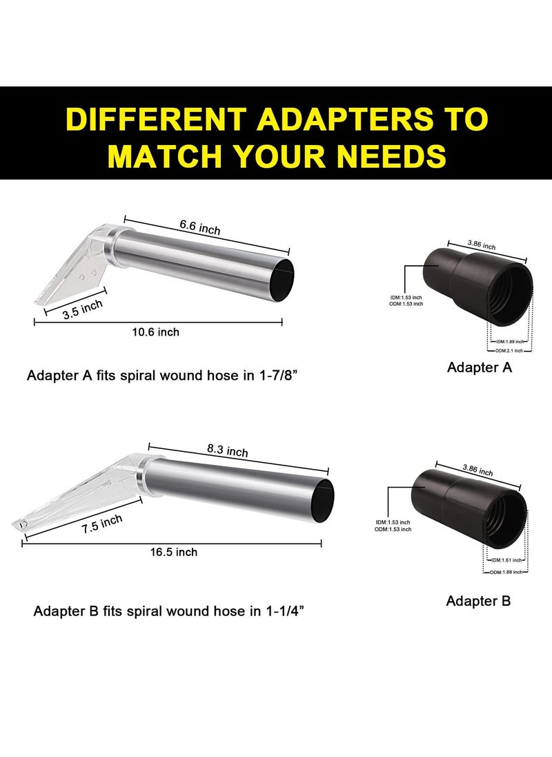 SYOSI Vac Extractor Attachment, Carpet Vac Extractor Attachment Tool with Clear Head, Turn Wet-Dry Vac into an Extractor for Cleaning Carpet Car Upholstery