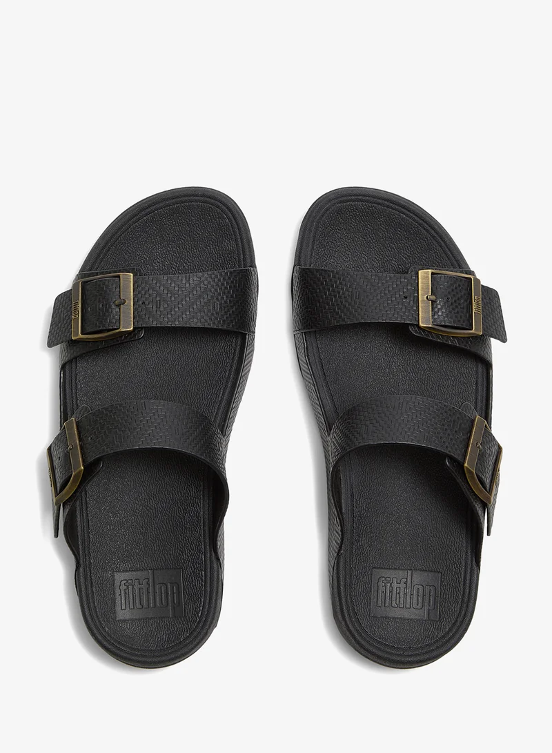 FitFlop Black Gogh Moc Casual Slides for Men | Best Price UAE