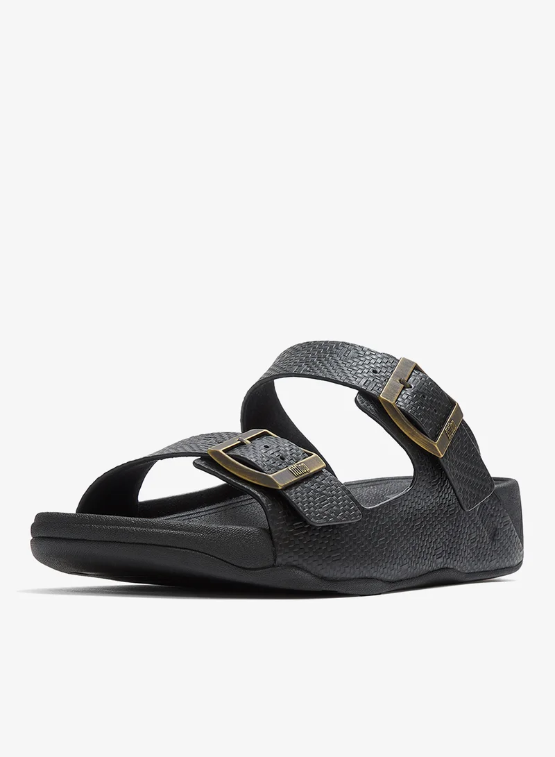 FitFlop Black Gogh Moc Casual Slides for Men | Best Price UAE