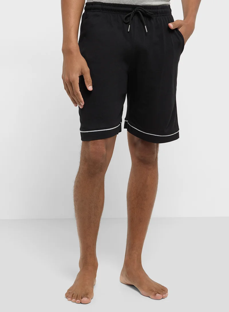 Seventy Five Printed Stripe Shorts Set