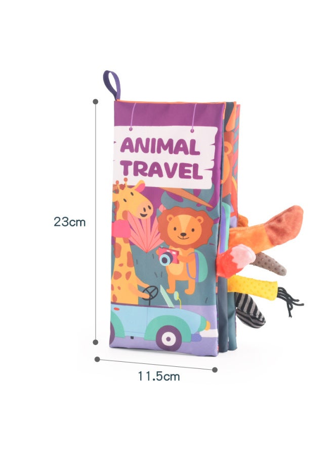 Children's Cartoon Animal Tail Cloth Book Baby With Bb Tear Not Ripping Paper Enlightenment Infant Book Early Education Toys - Image 5
