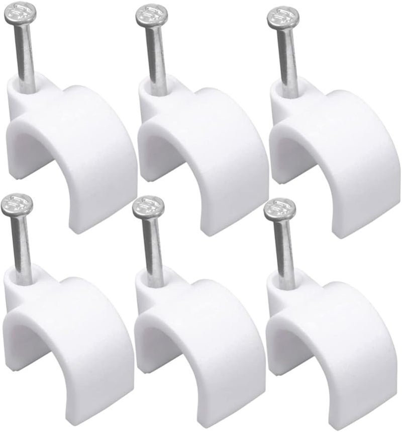 PVC Cable Clips 100PCS White Wire Hider Line Clamp 2 22X2CM Size Tube Support Hook - Image 1