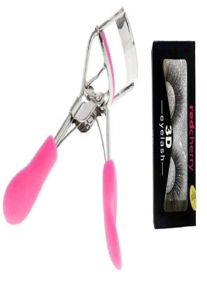 ZemGlam Eyelash Curler with Built-In Comb Attachmen and Pair Natural 3D False Eyelashes Combo Pack - Image 1