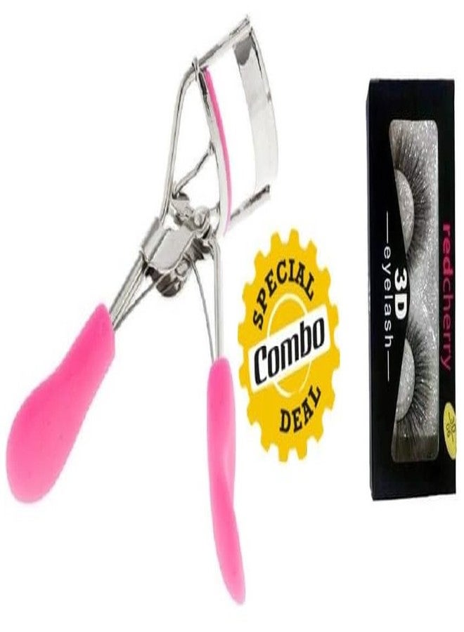 ZemGlam Eyelash Curler with Built-In Comb Attachmen and Pair Natural 3D False Eyelashes Combo Pack - Image 3