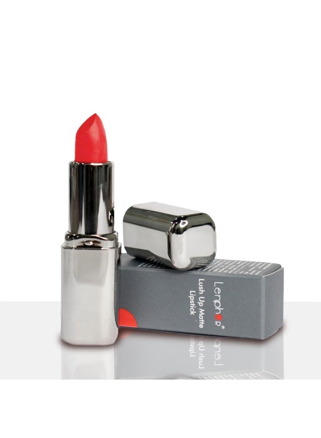 Lenphor Lush Up Matte Lipstick | Long Lasting & Lightweight Lipstick | Deep Carmine 04 - Image 2