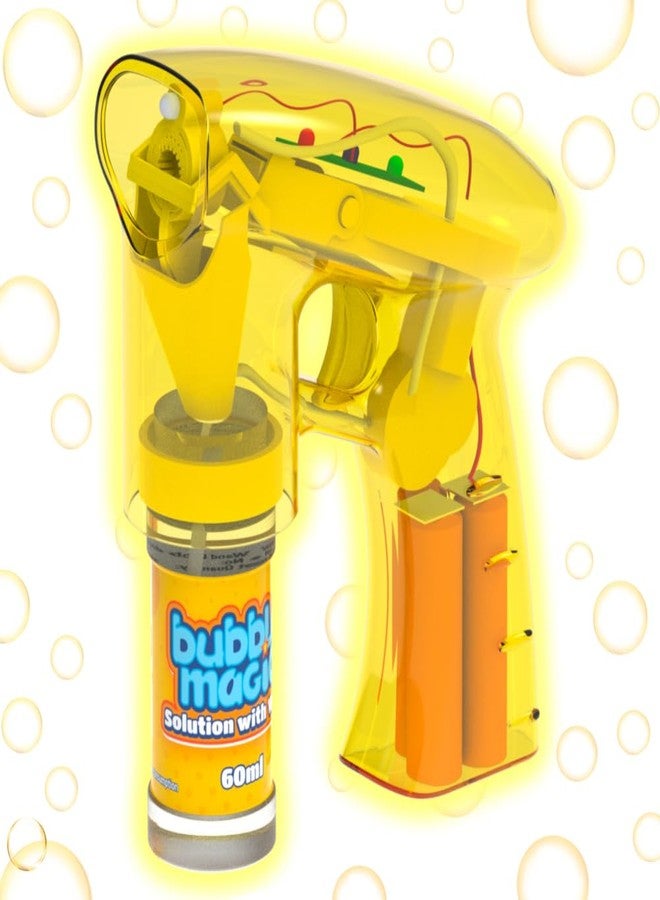 Bubble Magic Light Up Electronic Bubble Blaster - Yellow - Image 1